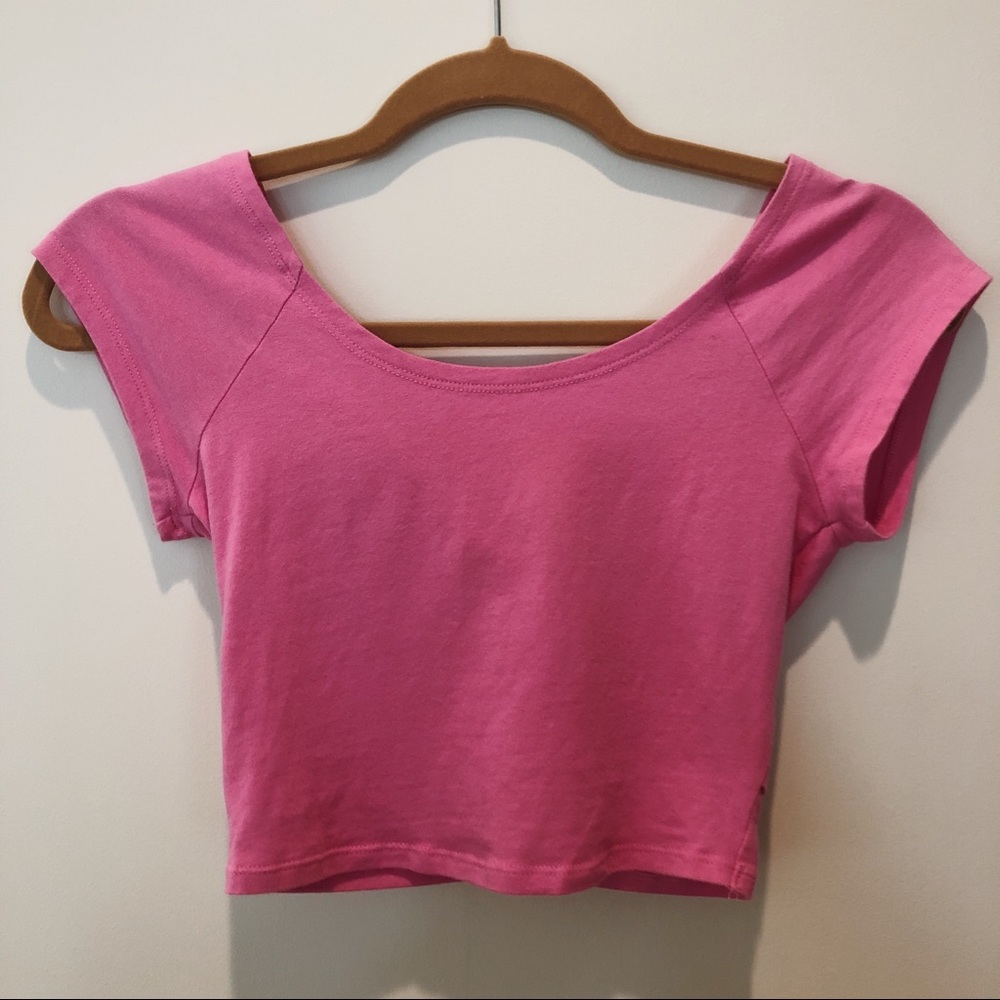 Pink Cross Back Pacsun Nollie Crop Top